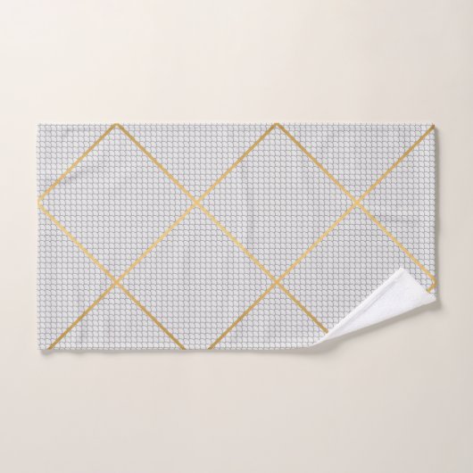 GRAUWEISS GOLD MERMAID SCALE PATTERN BADHANDTUCH SET (Handtuch)