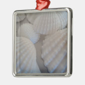 Grauweiß, Muscheln, Sea Muschel Summer Beach Liebe Ornament Aus Metall (Links)