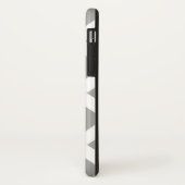 Grauweiß Zickzack Case-Mate iPhone Hülle (Hinten/Links)