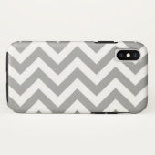 Grauweiß Zickzack Case-Mate iPhone Hülle (Rückseite (Horizontal))