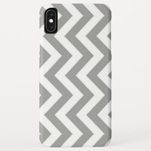 Grauweiß Zickzack Case-Mate iPhone Hülle (Rückseite)