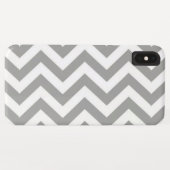 Grauweiß Zickzack Case-Mate iPhone Hülle (Rückseite (Horizontal))