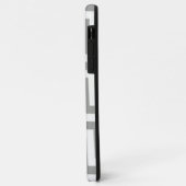 Grauweiß Zickzack Case-Mate iPhone Hülle (Hinten/Links)