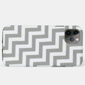 Grauweiß Zickzack Case-Mate iPhone Hülle (Rückseite (Horizontal))