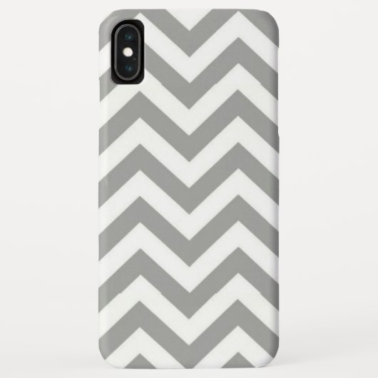 Grauweiß Zickzack Case-Mate iPhone Hülle (Rückseite)