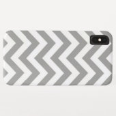 Grauweiß Zickzack Case-Mate iPhone Hülle (Rückseite (Horizontal))