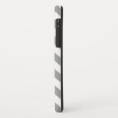 Grauweiß Zickzack Case-Mate iPhone Hülle (Hinten/Links)
