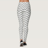 Grauweiß Zickzack Leggings (Rückseite)