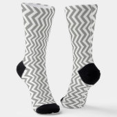 Grauweiß Zickzack Socken (Gewinkelt)