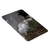 Grauweiße Angorakatze Magnet (Rechte Seite)