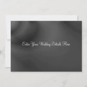 Grauweiße Blume Einladung (Rückseite)