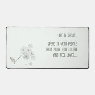 Grauweiße Blume Schreibtischunterlage