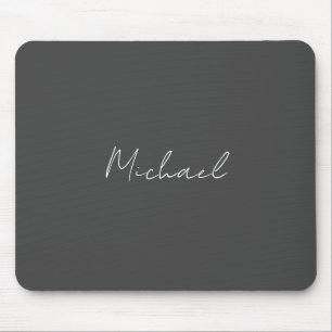 Grauweiße Handschrift Minimalistisch Ihren Namen Mousepad