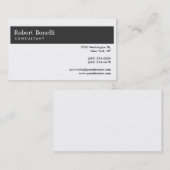 Grauweiße, moderne Beratungskarte Visitenkarte (Vorne/Hinten)
