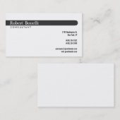 Grauweiße, moderne Beratungskarte Visitenkarte (Vorne/Hinten)