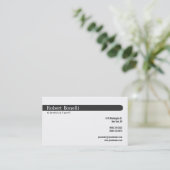 Grauweiße, moderne Beratungskarte Visitenkarte (Stehend Vorderseite)