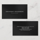 Grauweiße, moderne, einfache Visitenkarte (Vorne/Hinten)