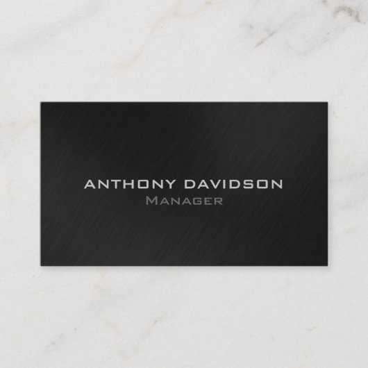 Grauweiße, moderne, einfache Visitenkarte (Vorderseite)