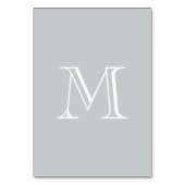 Grauweiße Monogramm Tischnummer (Rückseite)