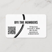 Grauweiße Spiralnummern Benutzerdefiniertes Foto Q Visitenkarte (Rückseite)
