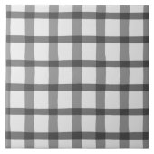 Grauweißer Bauernhof Kariert Gemustert Fliese (Vorderseite)