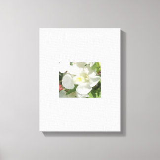 Grauweißer Blumenprint Leinwanddruck