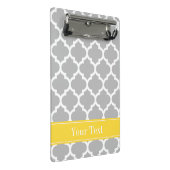 Grauweißer Marokkaner #5 Ananas Monogramm Mini Klemmbrett (Schrägansicht)