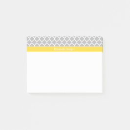 Grauweißer Marokkaner #5 Ananas Monogramm Post-it Klebezettel