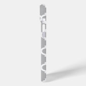 Grauweißer Marokkaner #5 Aquamarin 3 Initialmonogr Case-Mate iPhone Hülle (Rückseite / Links)