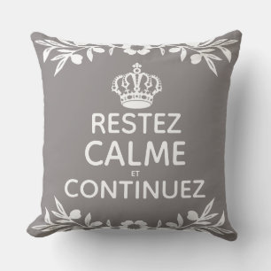 Grauweißer Olivenzweig Französisch Behalten Calm C Kissen