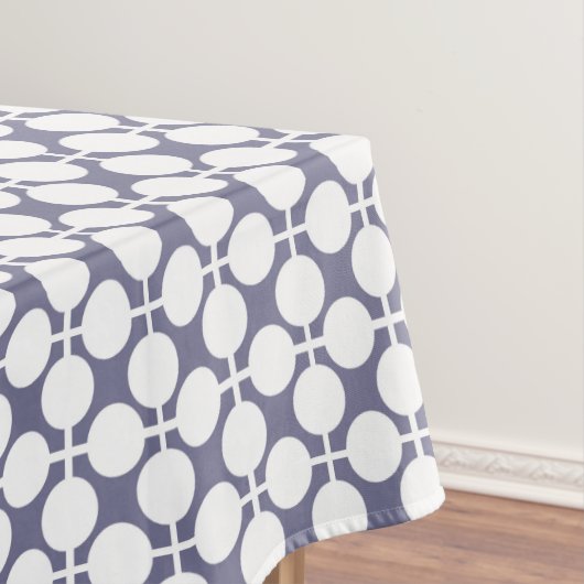 Grauweißer Polka-Punkt und Karo-Muster Tischdecke (Beispiel)