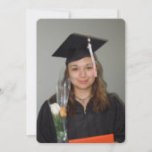 Grauweißer Rauch Abschluss Ihr Foto Einladung (Rückseite)