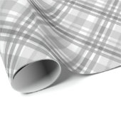 Grauweißes, glänzendes Schachmuster Geschenkpapier (Rolleneckpunkt)