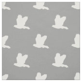 Grauweißes Vogelmuster Stoff (Muster)