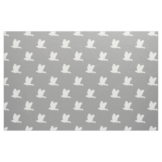 Grauweißes Vogelmuster Stoff (Fat Quarter (45,7 x 55,9 cm))