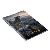 Grauwolf-Berg-Wilderness-Tiere Notizblock (Rechte Seite)