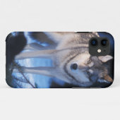 Grauwolf, Canis lupus, am Fuße Case-Mate iPhone Hülle (Rückseite (Horizontal))