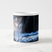 Grauwolf, Canis lupus, am Fuße Jumbo-Tasse (Vorderseite)