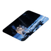 Grauwolf, Canis lupus, am Fuße Magnet (Linke Seite)