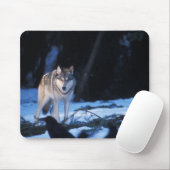 Grauwolf, Canis lupus, am Fuße Mousepad (Mit Mouse)