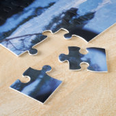 Grauwolf, Canis lupus, am Fuße Puzzle (Seite)
