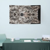 Grauwolf-Geometrisches Porträt Banner (Messeveranstaltung)