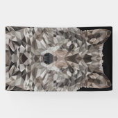 Grauwolf-Geometrisches Porträt Banner (Horizontal)