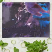 Grauwolf im Wald Geschirrtuch (Gefaltet)