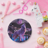 Grauwolf im Wald Pappteller (Party)