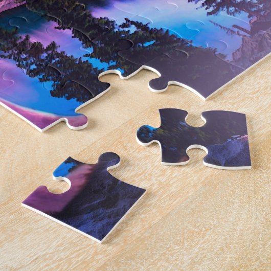 Grauwolf im Wald Puzzle (Seite)