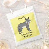 Grauwolf mit Pipe-Cartoon-Abbildung Geschenktütchen (Ausgeschnitten)