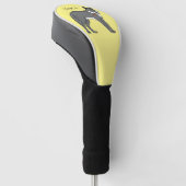 Grauwolf mit Pipe-Cartoon-Abbildung Golf Headcover (angewinkelt)