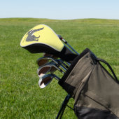 Grauwolf mit Pipe-Cartoon-Abbildung Golf Headcover (In SItu)