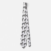 Grauwolf mit Pipe-Cartoon-Abbildung Krawatte (Vorderseite)